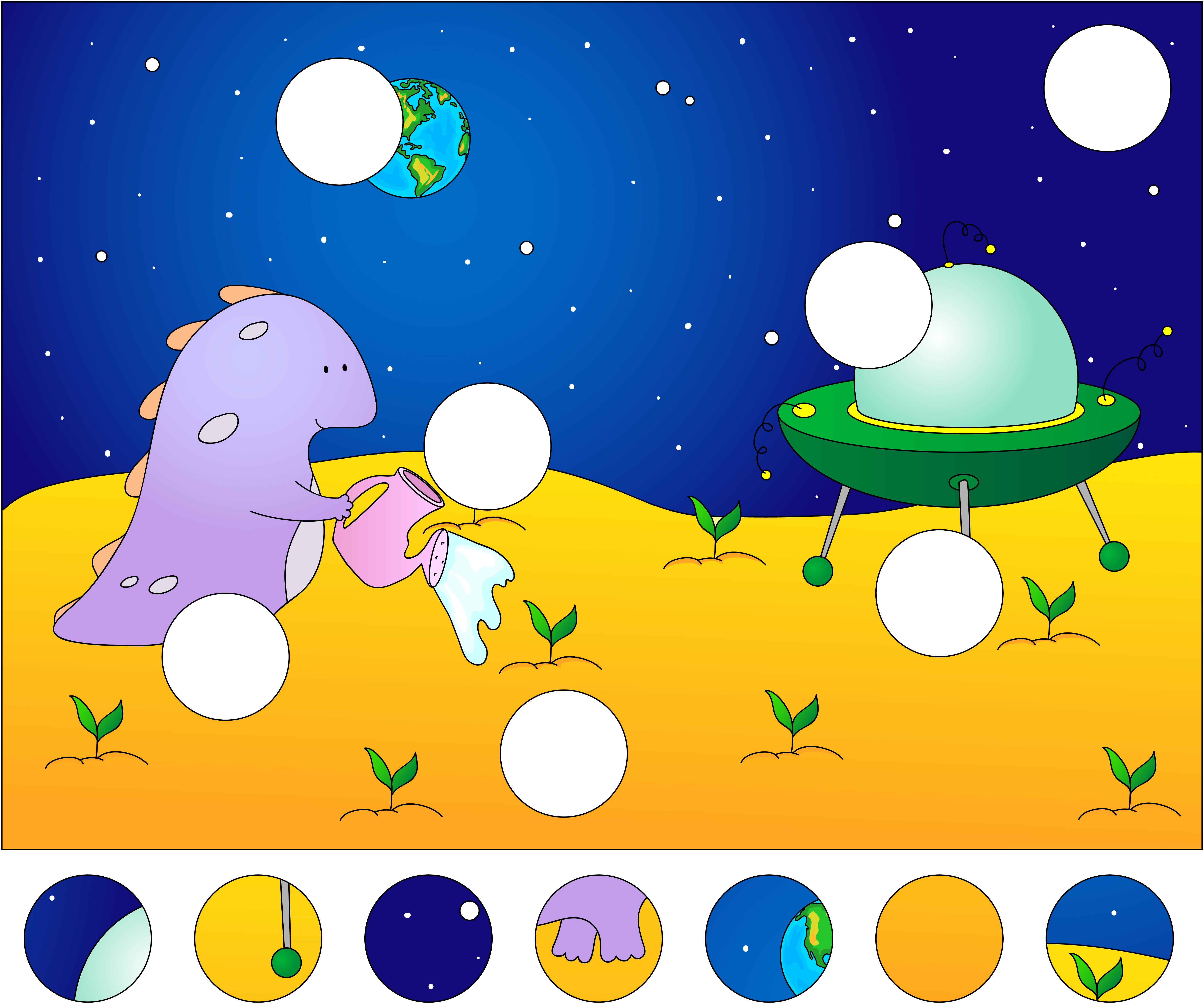 Space Puzzle Circles